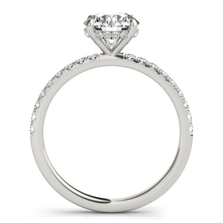 1.00CT 14K Round Brilliant Cut Diamond With Side Diamonds - Engagement rings - Design Jewellers Edmonton