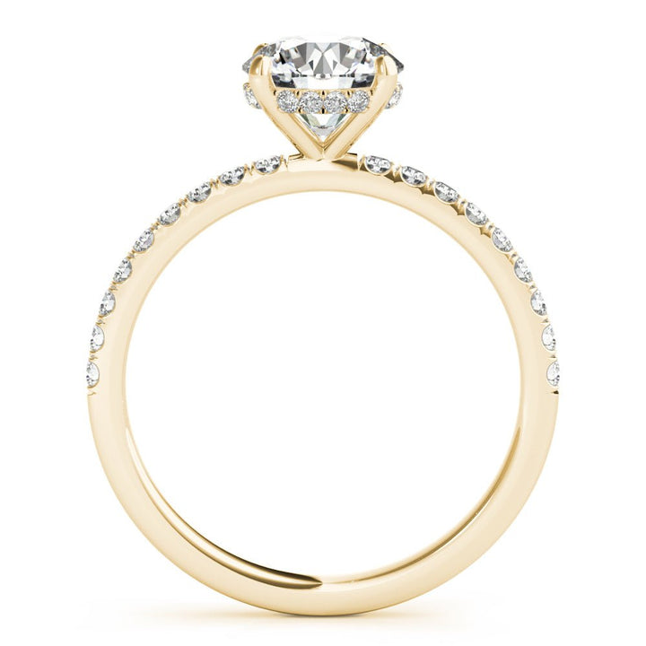 1.00CT 14K Round Brilliant Cut Diamond With Side Diamonds - Engagement rings - Design Jewellers Edmonton