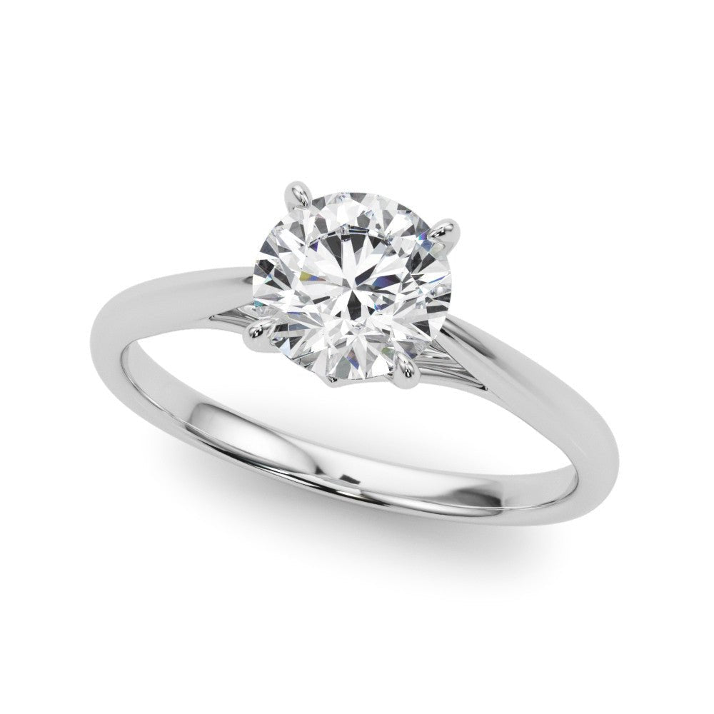 1.00CT 14K  Round Brilliant Diamond Slim Design Solitaire Engagement Ring