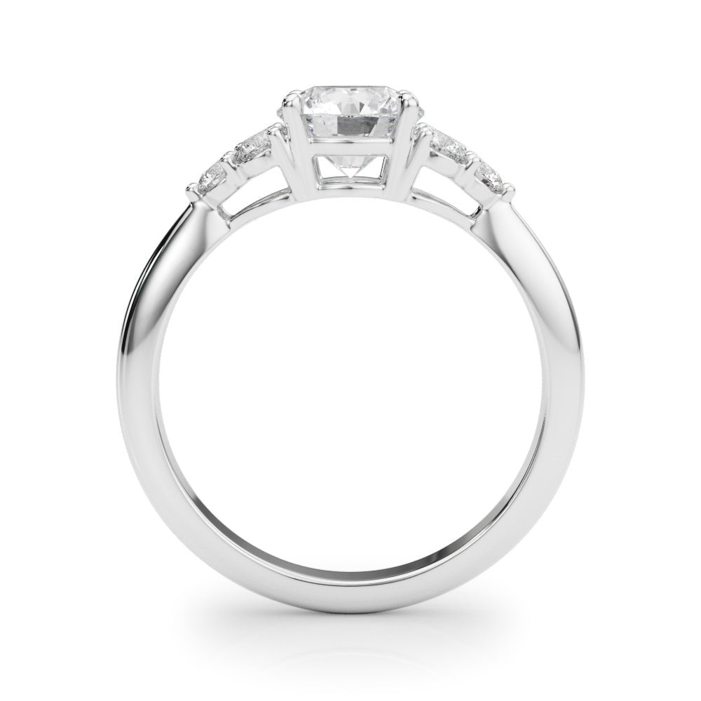 1.00CT 14K Round Brilliant Multi Stone Low Set Diamond Ring Design - Luxury Rings - Design Jewellers Edmonton