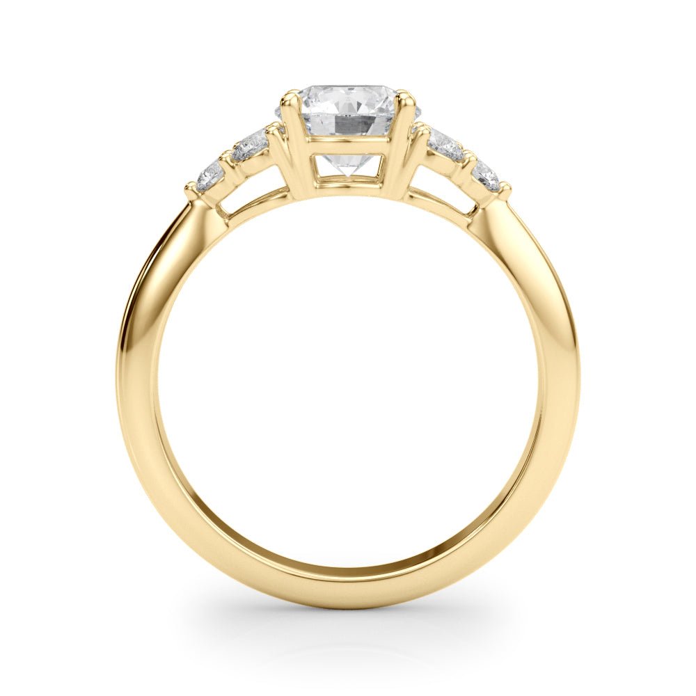 1.00CT 14K Round Brilliant Multi Stone Low Set Diamond Ring Design - Luxury Rings - Design Jewellers Edmonton