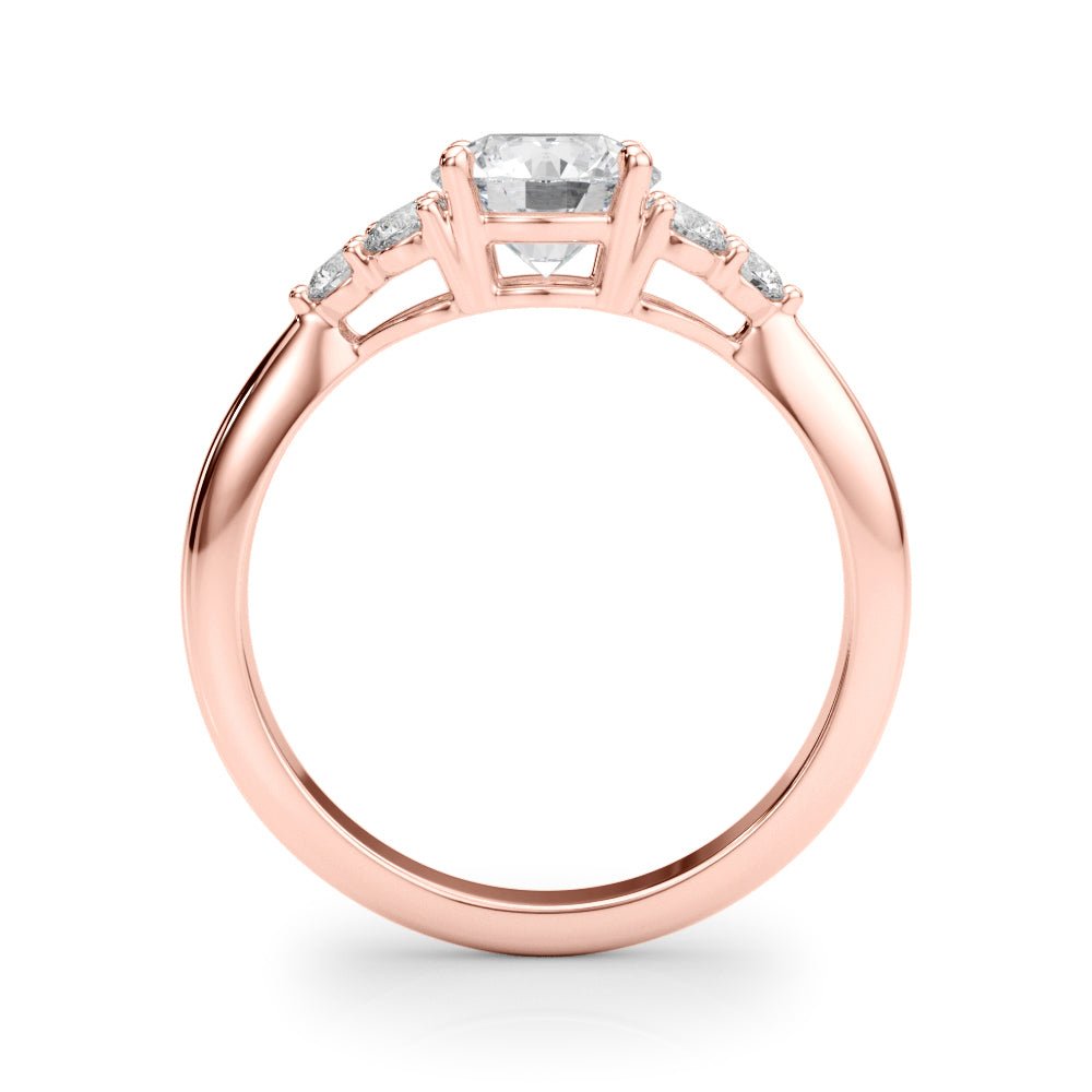 1.00CT 14K Round Brilliant Multi Stone Low Set Diamond Ring Design - Luxury Rings - Design Jewellers Edmonton