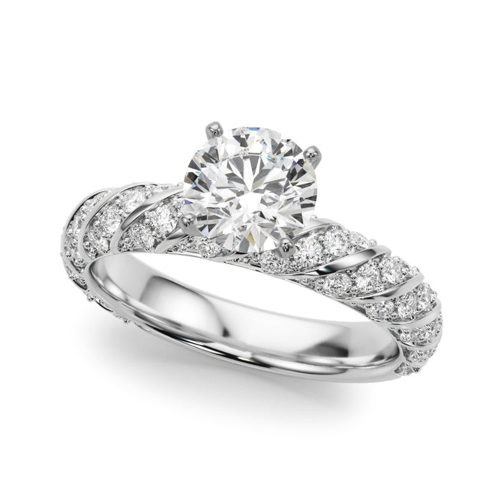 1.00CT 14K Twisted Design Shank Diamond Ring - Engagement rings - Design Jewellers Edmonton