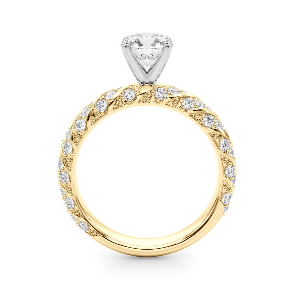 1.00CT 14K Twisted Design Shank Diamond Ring - Engagement rings - Design Jewellers Edmonton