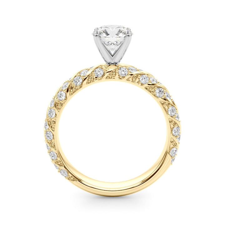 1.00CT 14K Twisted Design Shank Diamond Ring - Engagement rings - Design Jewellers Edmonton