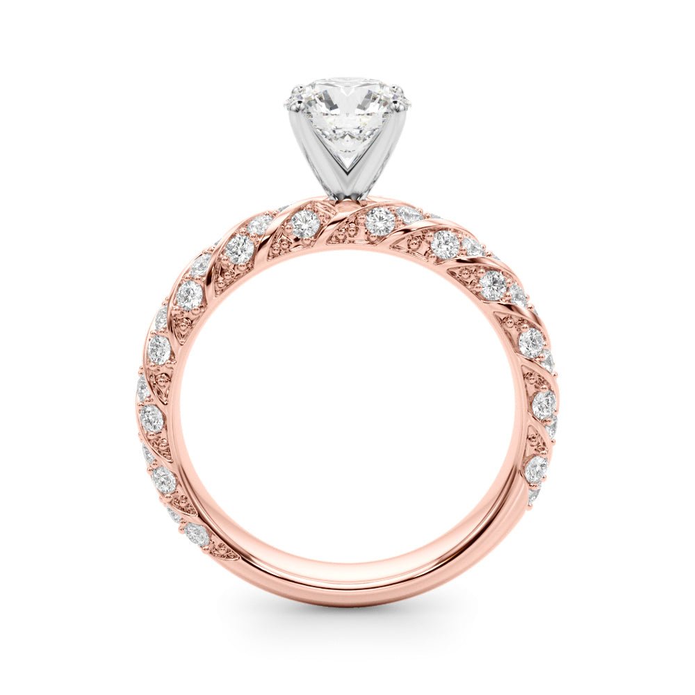 1.00CT 14K Twisted Design Shank Diamond Ring - Engagement rings - Design Jewellers Edmonton