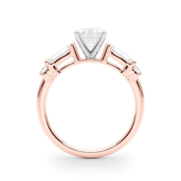 1.00ct. Emerald Cut Engagement Ring With Baguette Cut Diamonds - Luxury Rings - Design Jewellers Edmonton