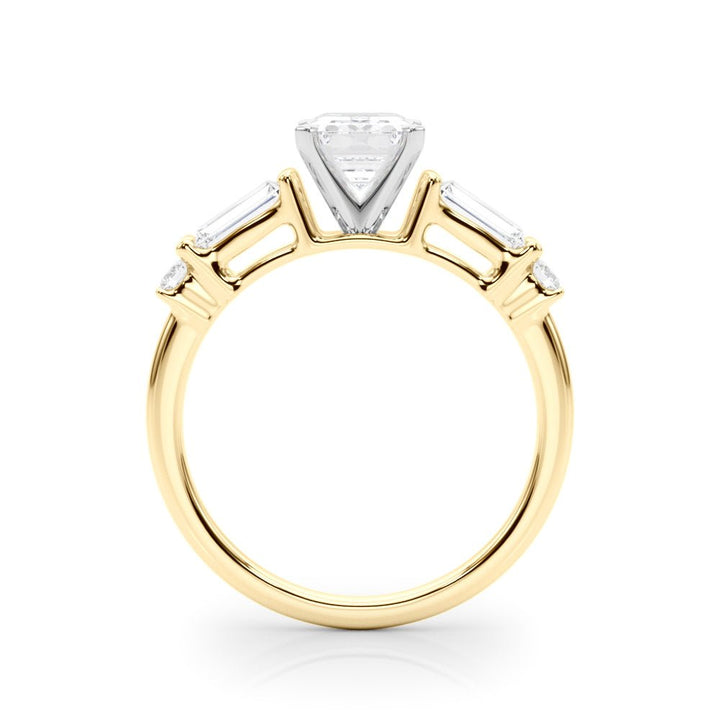 1.00ct. Emerald Cut Engagement Ring With Baguette Cut Diamonds - Luxury Rings - Design Jewellers Edmonton