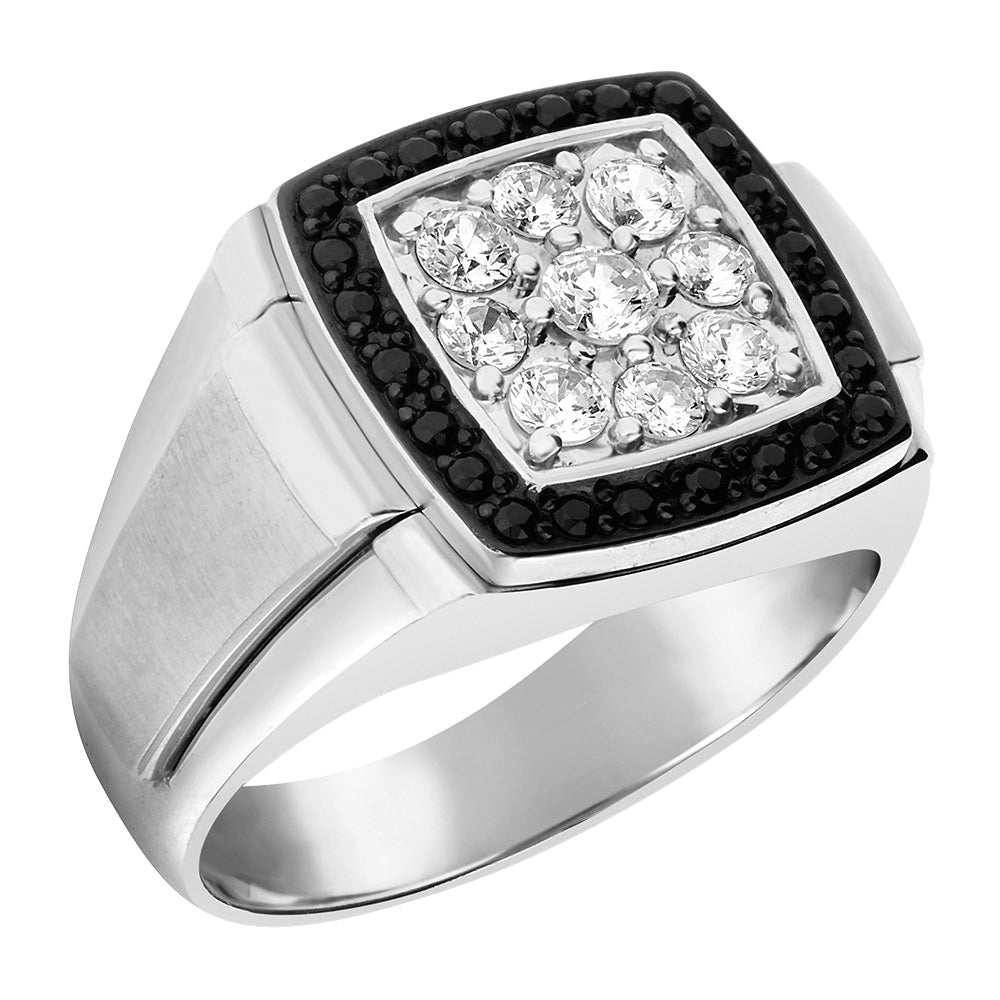 1.00CT Gent'S Diamond Cluster Ring - Diamond Ring - Design Jewellers Edmonton