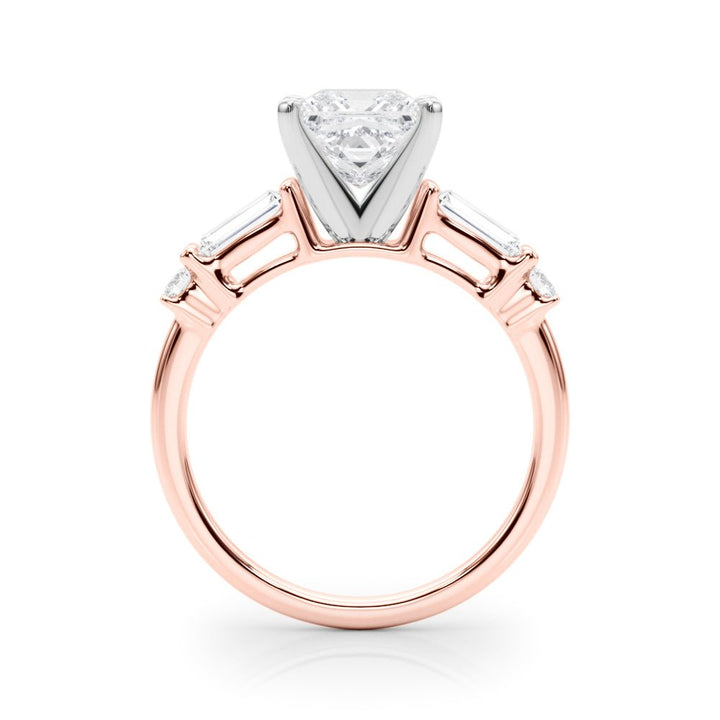1.00ct. Princess Cut Engagement Ring With Baguette Cut Diamonds - Luxury Rings - Design Jewellers Edmonton
