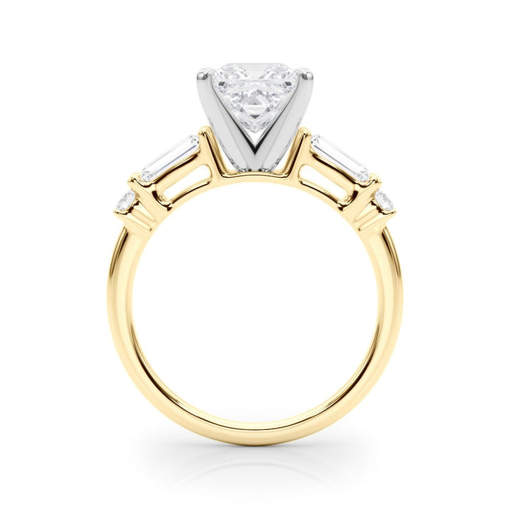 1.00ct. Princess Cut Engagement Ring With Baguette Cut Diamonds - Luxury Rings - Design Jewellers Edmonton