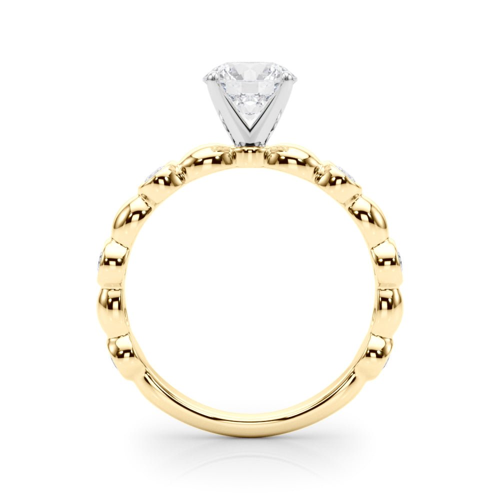 1.00ct.Round Cut Engagement Ring With Bezel Set Sidestones - Luxury Rings - Design Jewellers Edmonton
