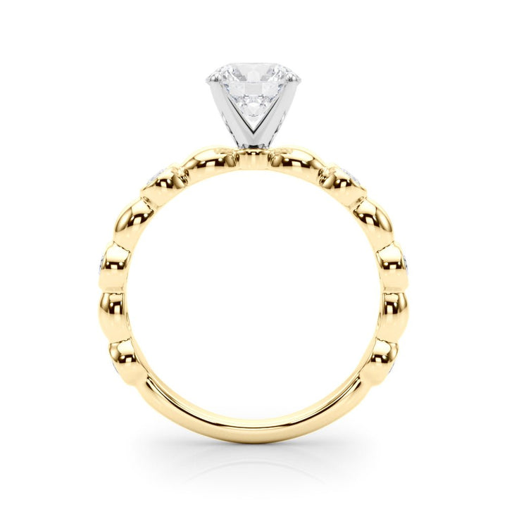 1.00ct.Round Cut Engagement Ring With Bezel Set Sidestones - Luxury Rings - Design Jewellers Edmonton