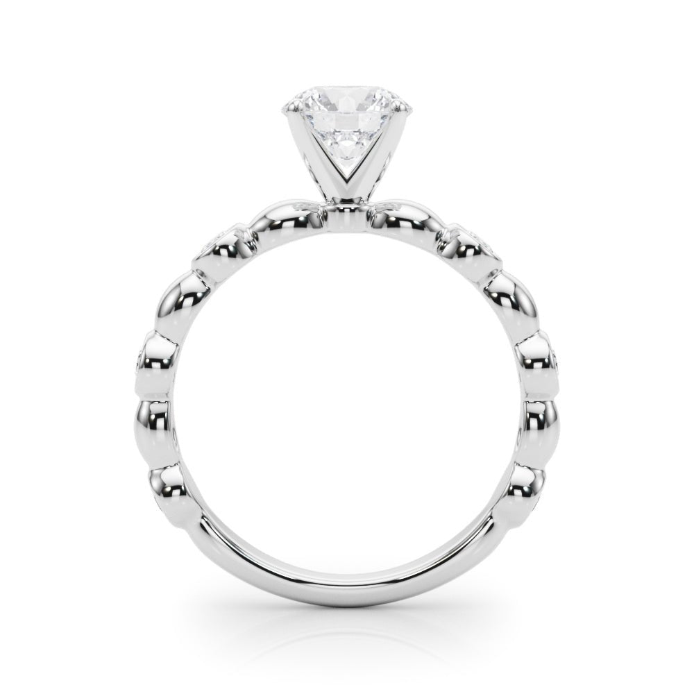1.00ct.Round Cut Engagement Ring With Bezel Set Sidestones - Luxury Rings - Design Jewellers Edmonton