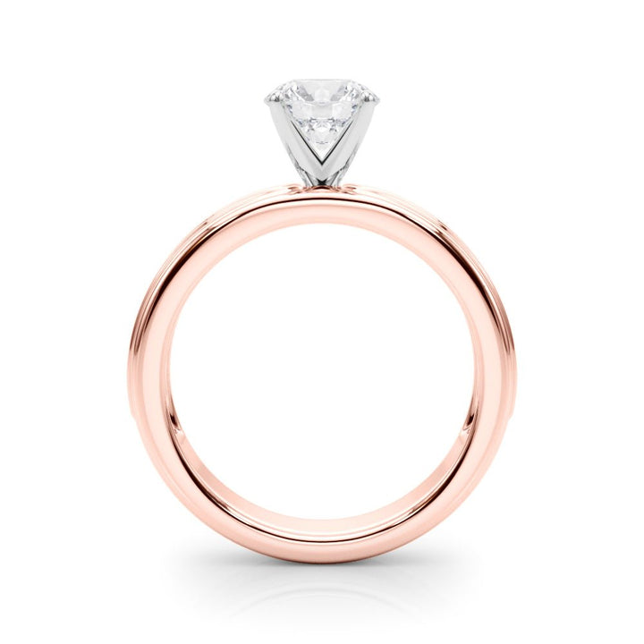 1.00ct.Round Cut Engagement Ring With Channel Set Diamonds In a Wide Band Design - Luxury Rings - Design Jewellers Edmonton