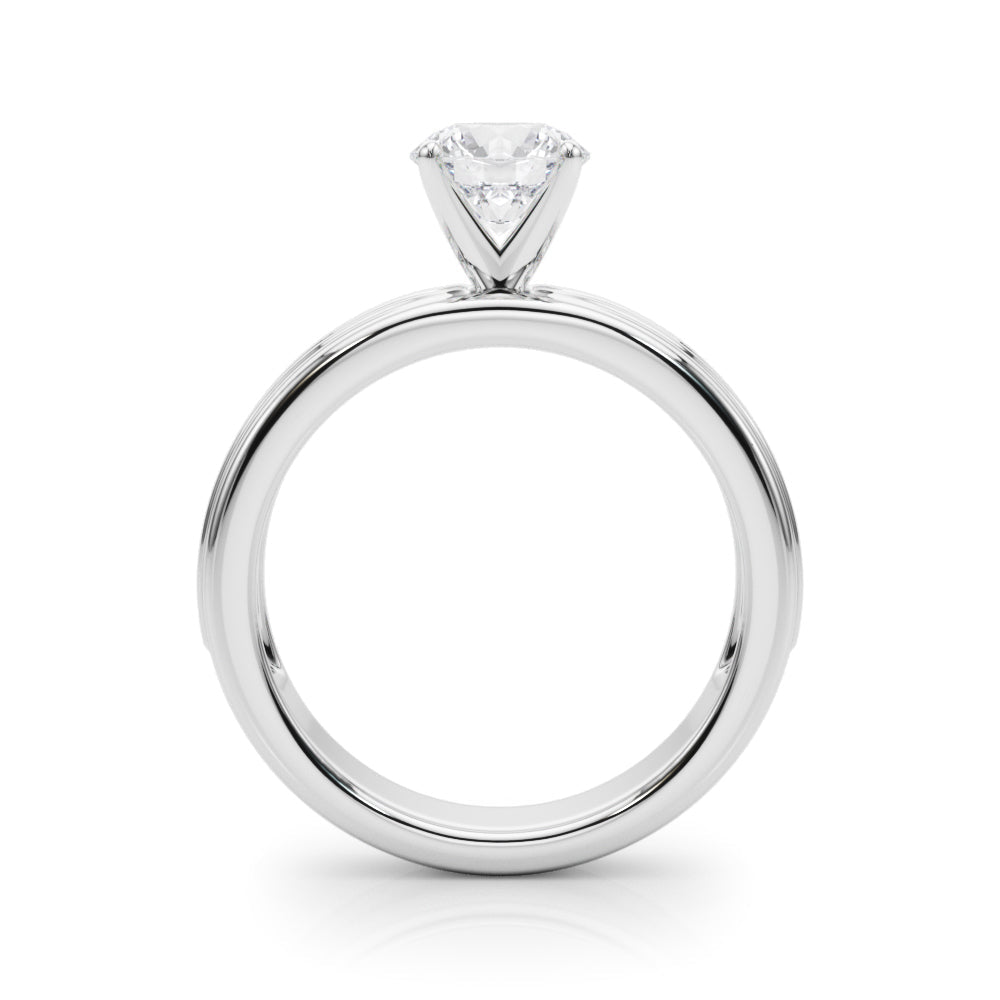 1.00ct.Round Cut Engagement Ring With Channel Set Diamonds In a Wide Band Design - Luxury Rings - Design Jewellers Edmonton
