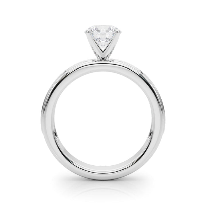 1.00ct.Round Cut Engagement Ring With Channel Set Diamonds In a Wide Band Design - Luxury Rings - Design Jewellers Edmonton