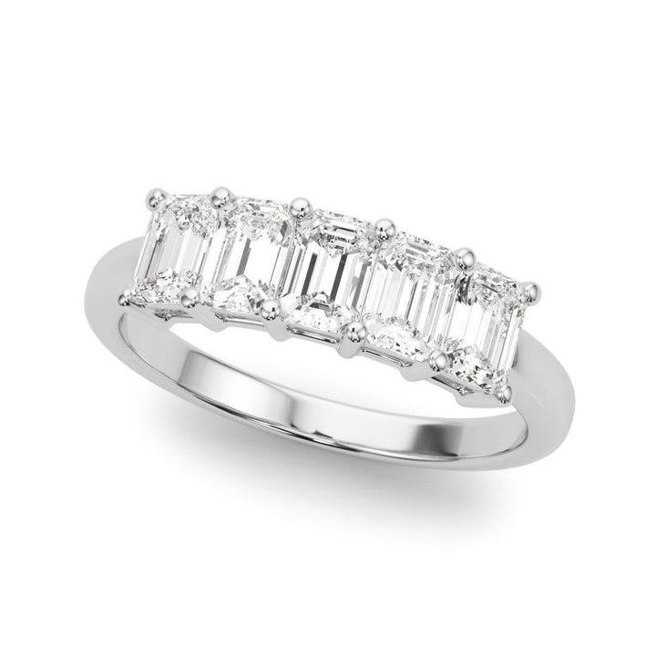 1.00CTW 14K Gold 5 Stone Emerald Cut Diamond Band - Diamond Ring - Design Jewellers Edmonton