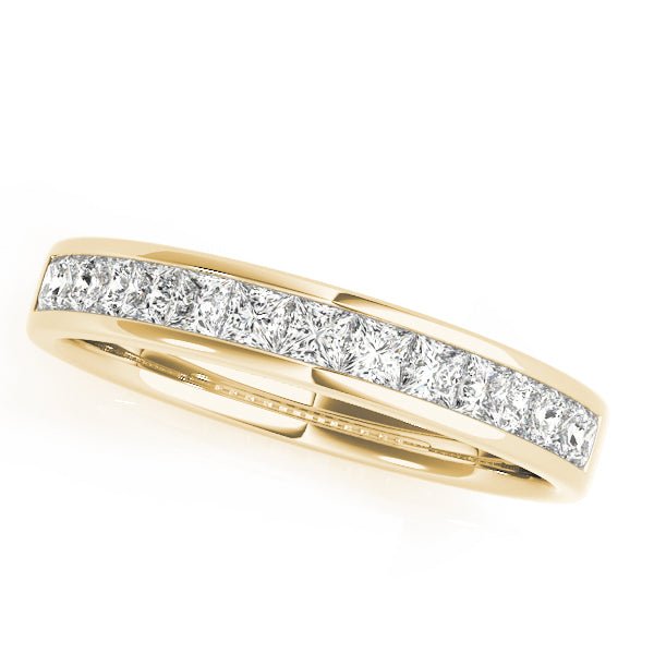 1.00CTW 14K Gold Channel Set Princess Cut Band - Diamond Ring - Design Jewellers Edmonton