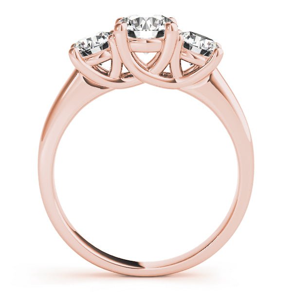 1.00CTW 14K Gold Ladies 3 Stone Past, Present, Round Brilliant Cut Diamond Ring - Past, Present, Future - Design Jewellers Edmonton