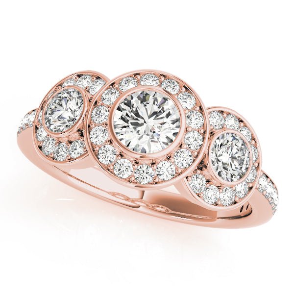 1.00CTW 14K Gold Ladies 3 Stone Past, Present, Round Brilliant Cut Diamond Ring - Past, Present, Future - Design Jewellers Edmonton