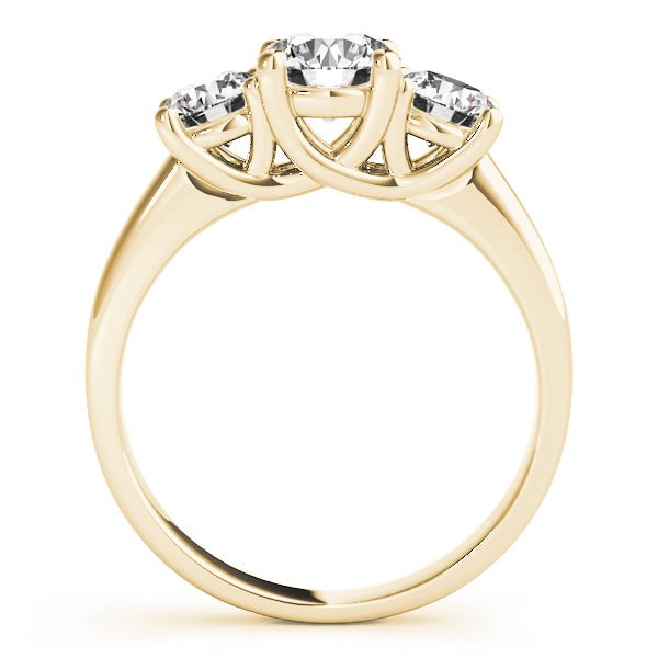 1.00CTW 14K Gold Ladies 3 Stone Past, Present, Round Brilliant Cut Diamond Ring - Past, Present, Future - Design Jewellers Edmonton