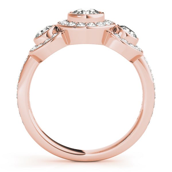 1.00CTW 14K Gold Ladies 3 Stone Past, Present, Round Brilliant Cut Diamond Ring - Past, Present, Future - Design Jewellers Edmonton