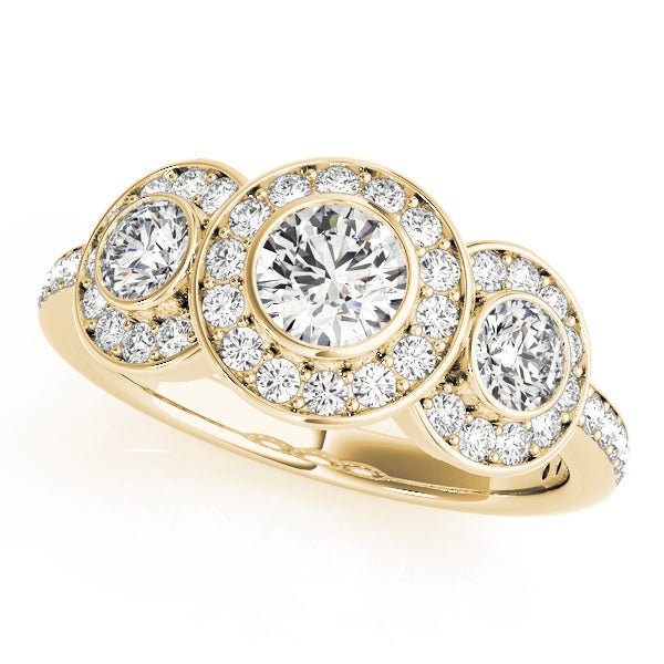 1.00CTW 14K Gold Ladies 3 Stone Past, Present, Round Brilliant Cut Diamond Ring - Past, Present, Future - Design Jewellers Edmonton