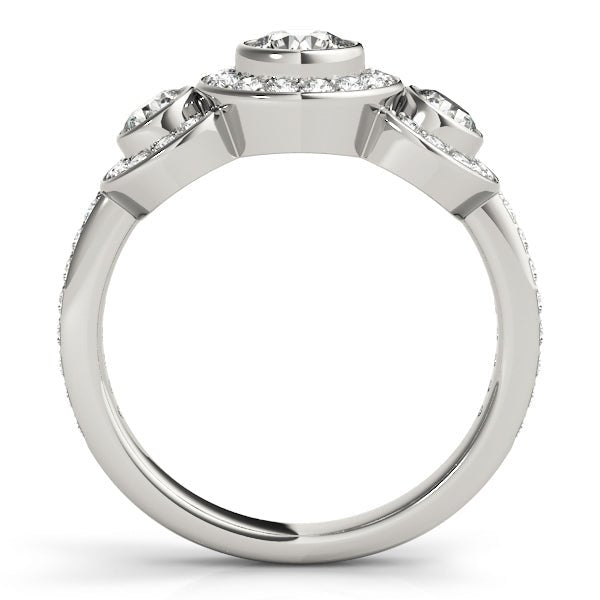 1.00CTW 14K Gold Ladies 3 Stone Past, Present, Round Brilliant Cut Diamond Ring - Past, Present, Future - Design Jewellers Edmonton