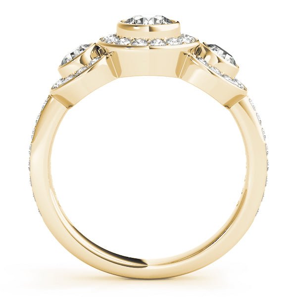 1.00CTW 14K Gold Ladies 3 Stone Past, Present, Round Brilliant Cut Diamond Ring - Past, Present, Future - Design Jewellers Edmonton