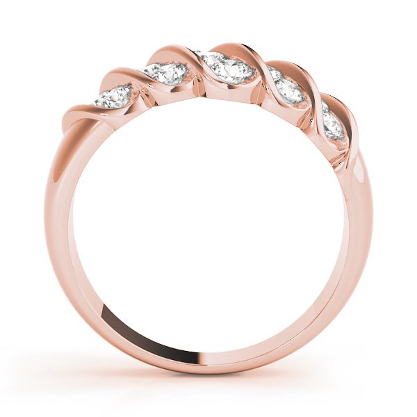 1.00CTW 14K Gold Multi Row Angle Set Round Brilliant Diamond Band - Diamond Ring - Design Jewellers Edmonton