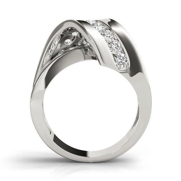 1.00CTW 14K Gold Multi Row Crossover Design Band Design - Past, Present, Future - Design Jewellers Edmonton