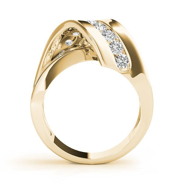 1.00CTW 14K Gold Multi Row Crossover Design Band Design - Past, Present, Future - Design Jewellers Edmonton
