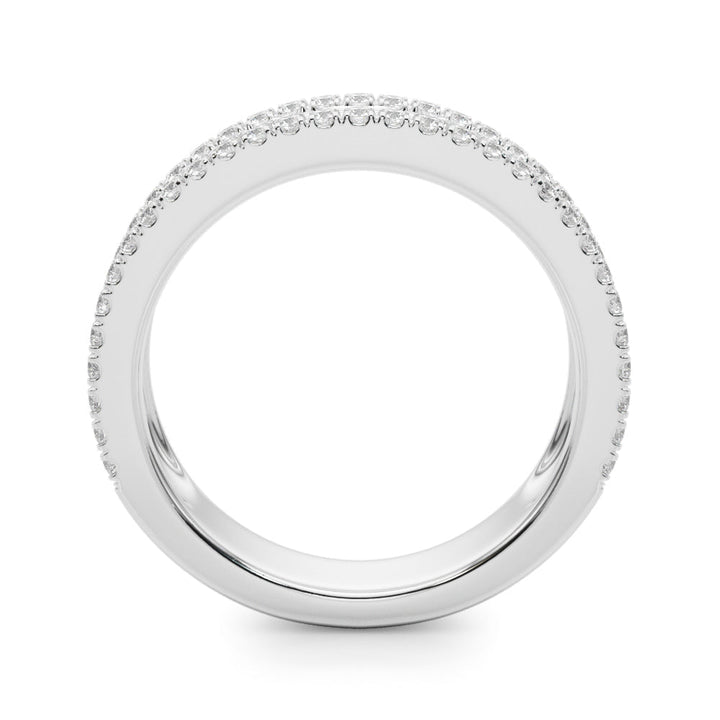 1.00CTW 14K Gold Multi Row Diamond Band With Baguette and Round Brilliant Cut Diamonds - Diamond Ring - Design Jewellers Edmonton