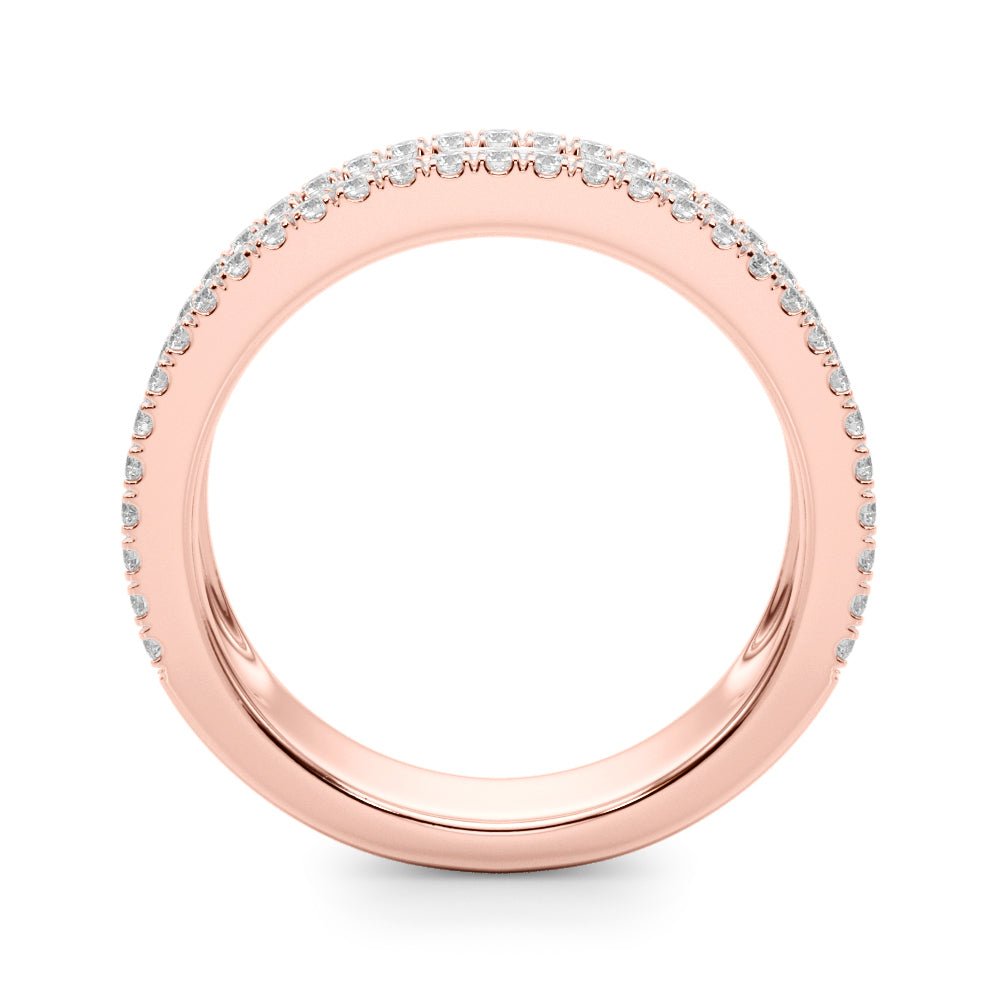 1.00CTW 14K Gold Multi Row Diamond Band With Baguette and Round Brilliant Cut Diamonds - Diamond Ring - Design Jewellers Edmonton