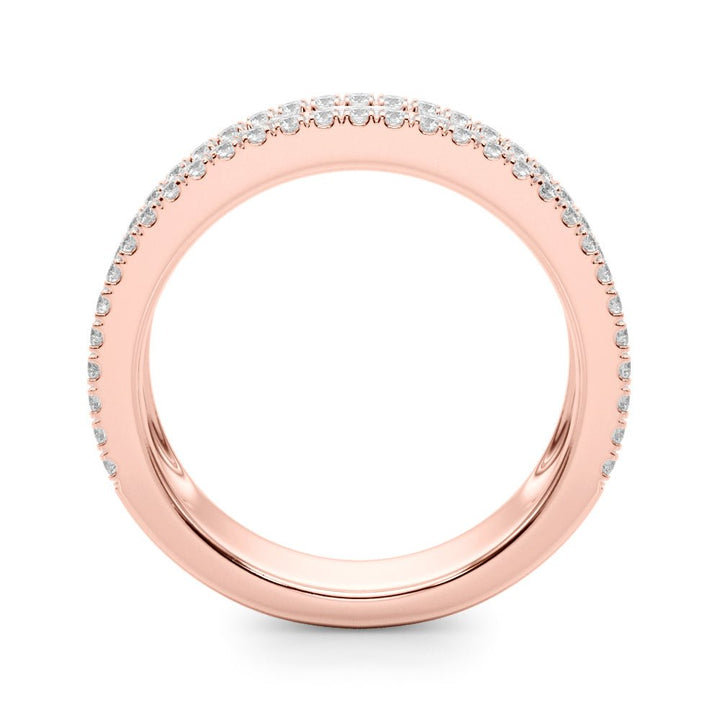 1.00CTW 14K Gold Multi Row Diamond Band With Baguette and Round Brilliant Cut Diamonds - Diamond Ring - Design Jewellers Edmonton