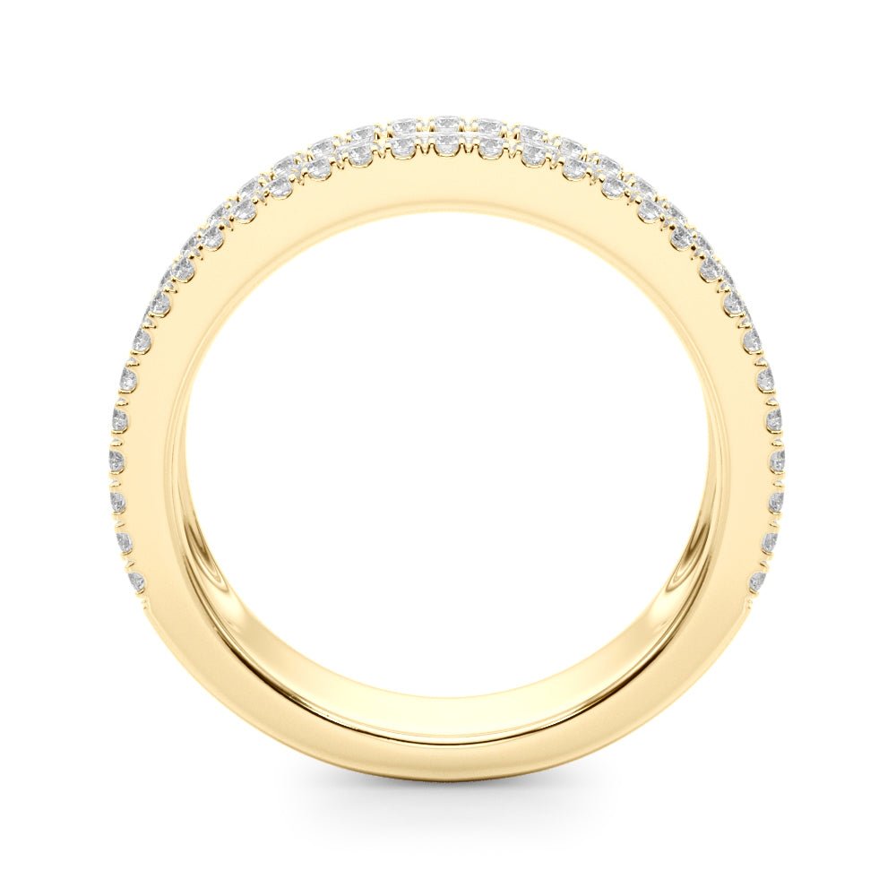 1.00CTW 14K Gold Multi Row Diamond Band With Baguette and Round Brilliant Cut Diamonds - Diamond Ring - Design Jewellers Edmonton