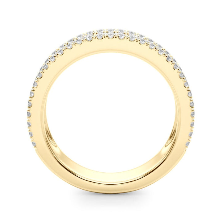 1.00CTW 14K Gold Multi Row Diamond Band With Baguette and Round Brilliant Cut Diamonds - Diamond Ring - Design Jewellers Edmonton