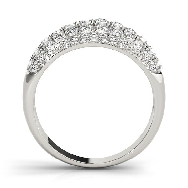 1.00CTW 14K Gold Multi - Row Pave Diamond Band With A Rounded Design - Diamond Ring - Design Jewellers Edmonton