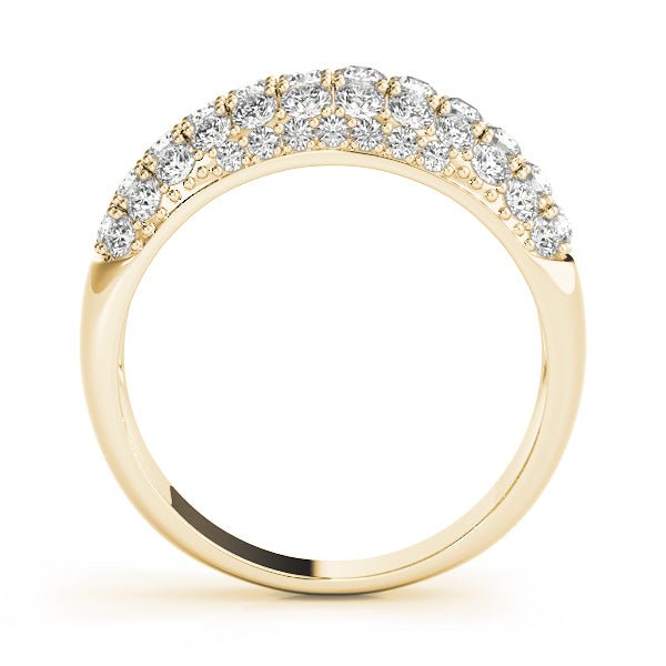 1.00CTW 14K Gold Multi - Row Pave Diamond Band With A Rounded Design - Diamond Ring - Design Jewellers Edmonton