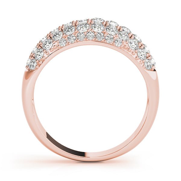 1.00CTW 14K Gold Multi - Row Pave Diamond Band With A Rounded Design - Diamond Ring - Design Jewellers Edmonton