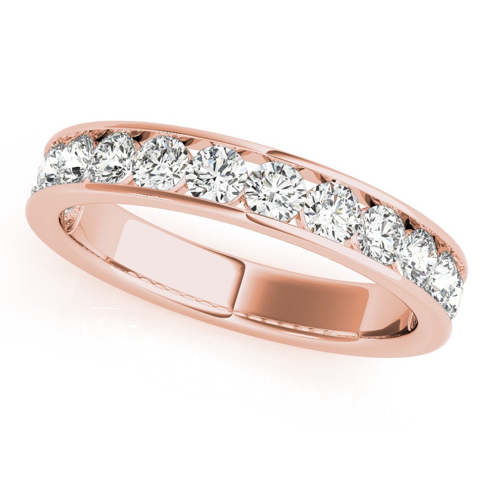 1.00CTW 14K Gold Round Brilliant Cut Channel Diamond Band - Diamond Ring - Design Jewellers Edmonton
