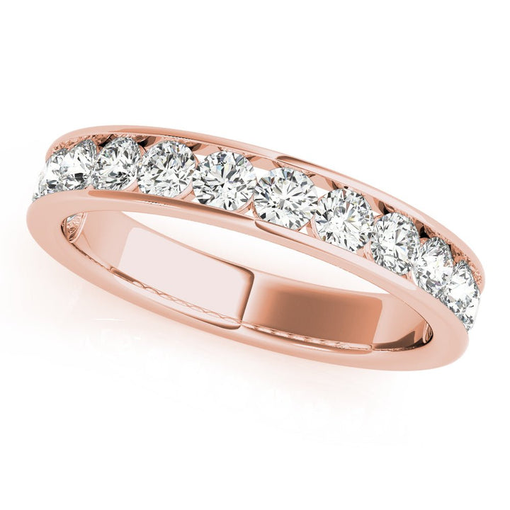 1.00CTW 14K Gold Round Brilliant Cut Channel Diamond Band - Diamond Ring - Design Jewellers Edmonton