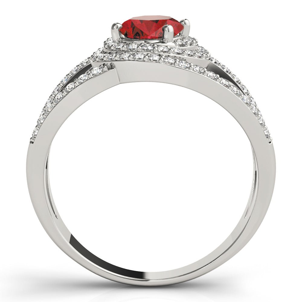 1.03CT Double Halo Oval Shape Ring - Engagement Ring - Design Jewellers Edmonton