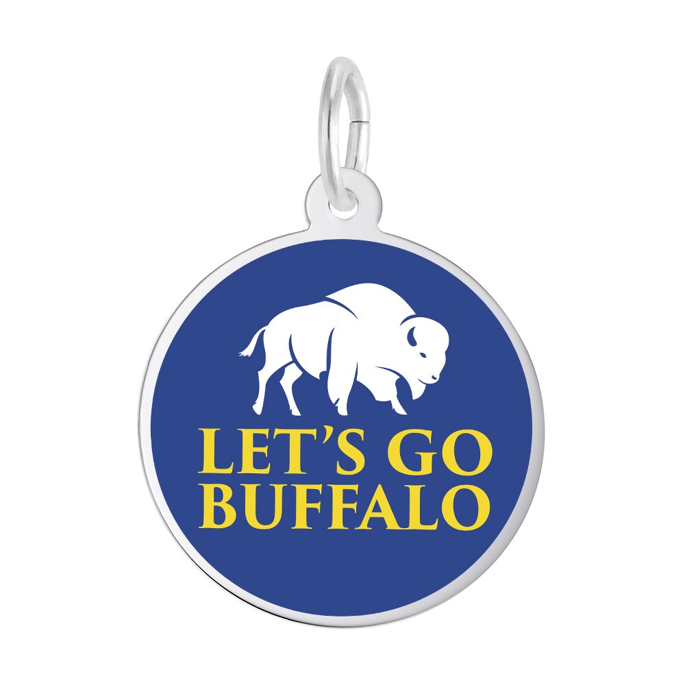 Let's Go Buffalo Blue and Yellow Disc Charm