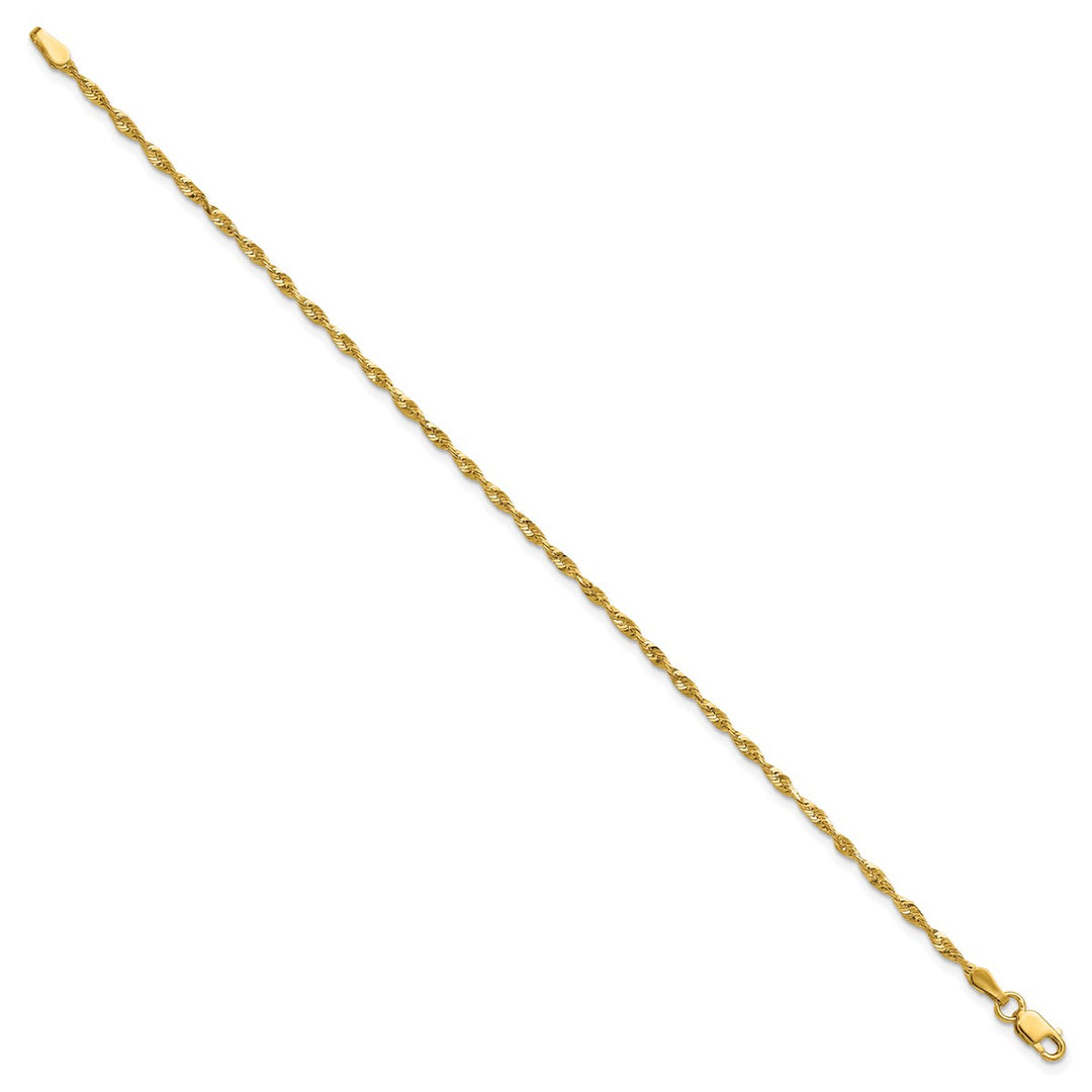 Gold 2mm Rope Chain, 10
