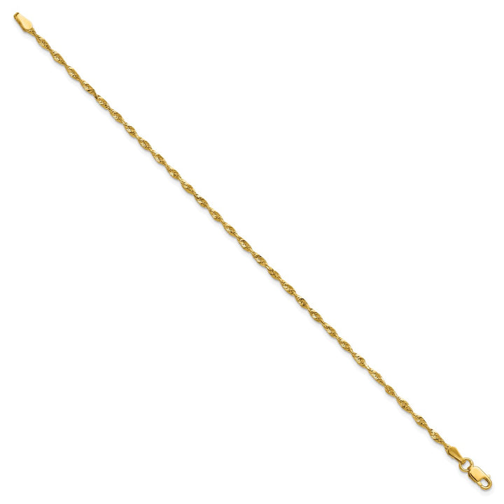Gold 2mm Rope Chain, 10"