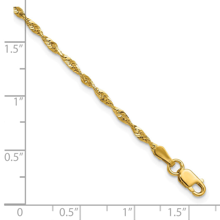Gold 2mm Rope Chain, 10"