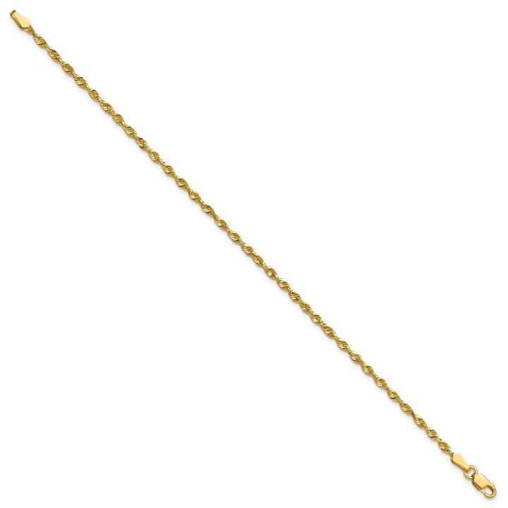 Gold 2.25mm Rope Chain, 10"
