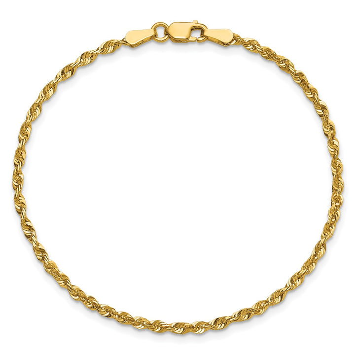 Gold 2.25mm Rope Chain, 10"